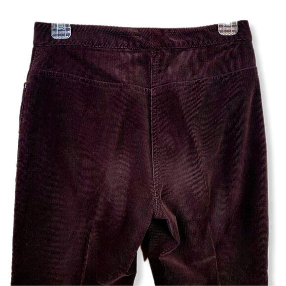 Women 90s Y2K Brown Straight Leg Fine Corduroy Pant 4P Country Fall Cabincore - Picture 6 of 13